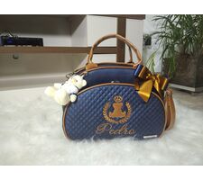Kit Bolsa Bebê com nome Azul Marinho - 41813