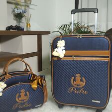Mala com Rodinhas e Bolsa Maternidade para Gestante