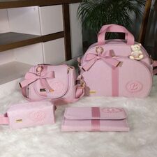 Conjunto Bolsas Maternidade Rosa no Brasil para Romenia