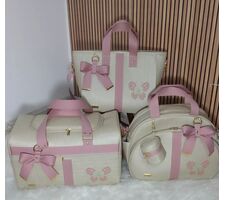  Bolsas para Bebe Personalizadas Bege com Rose