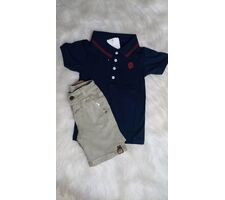 Conjunto Infantil Bermuda e Camisa Polo